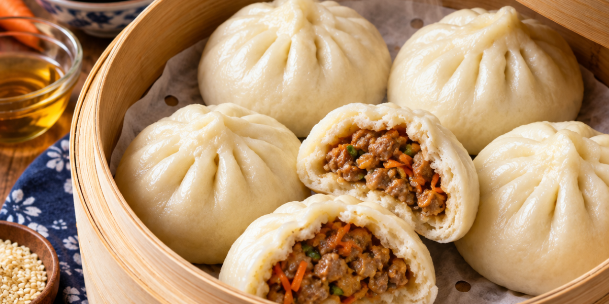 Baozi (Petits Pains Briochés à la Vapeur)