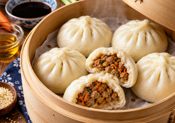 Baozi (Petits Pains Briochés à la Vapeur)