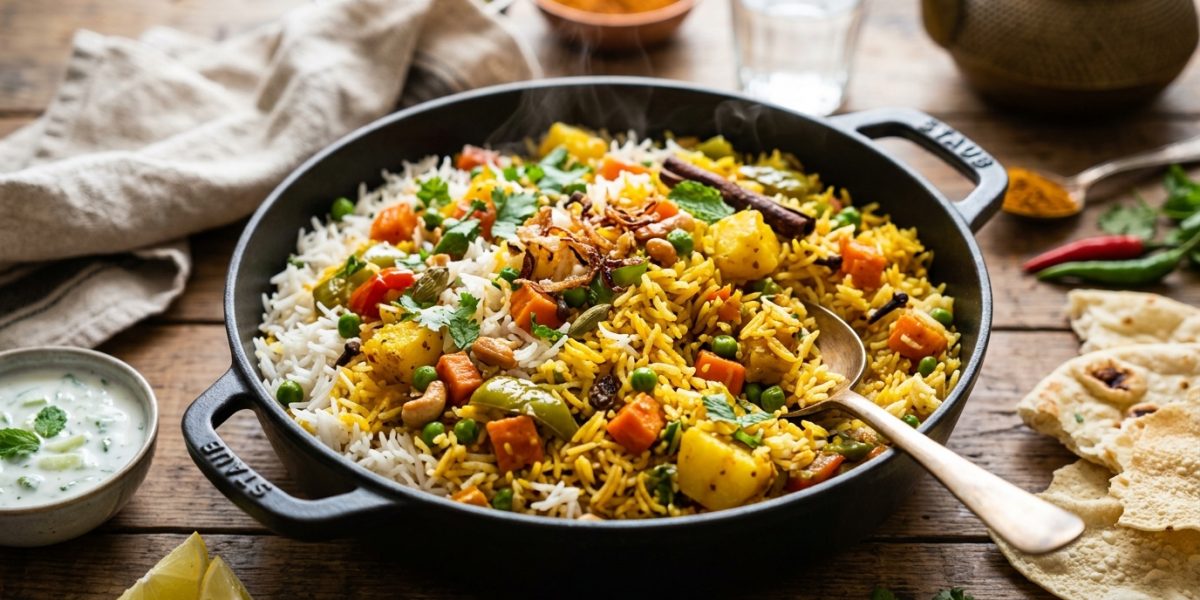  Biryani Végétarien aux Légumes & Épices Indiennes