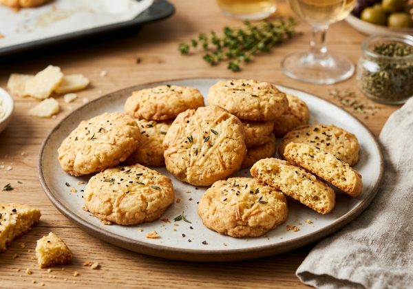 Cookies Salés au Parmesan & Thym pour l&rsquo;Apéritif