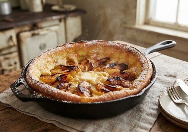 Crêpes Moelleuses Soufflées aux Pommes