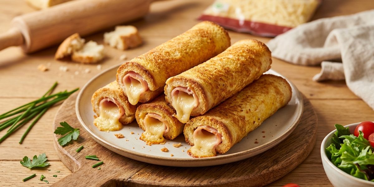 Croque-Monsieur Roulé au Fromage et Jambon