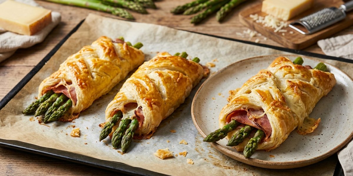 Feuilleté d&rsquo;Asperges au Jambon Cru & Comté