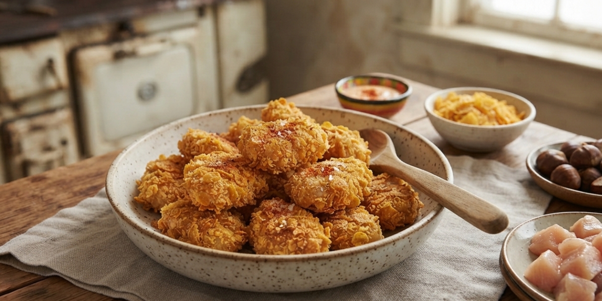 Nugget de Poulet Maison en Croûte de Corn-Flakes