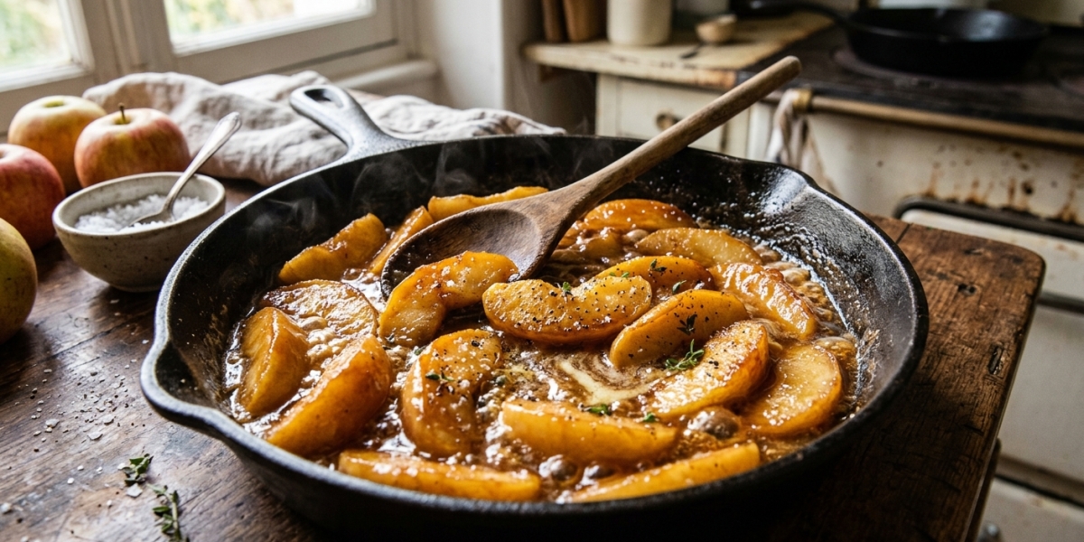 Pommes Caramélisées au Beurre Salé à la Poêle