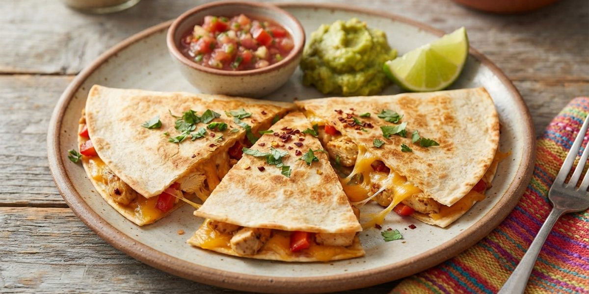 Quesadillas au Poulet et Fromage Fondu