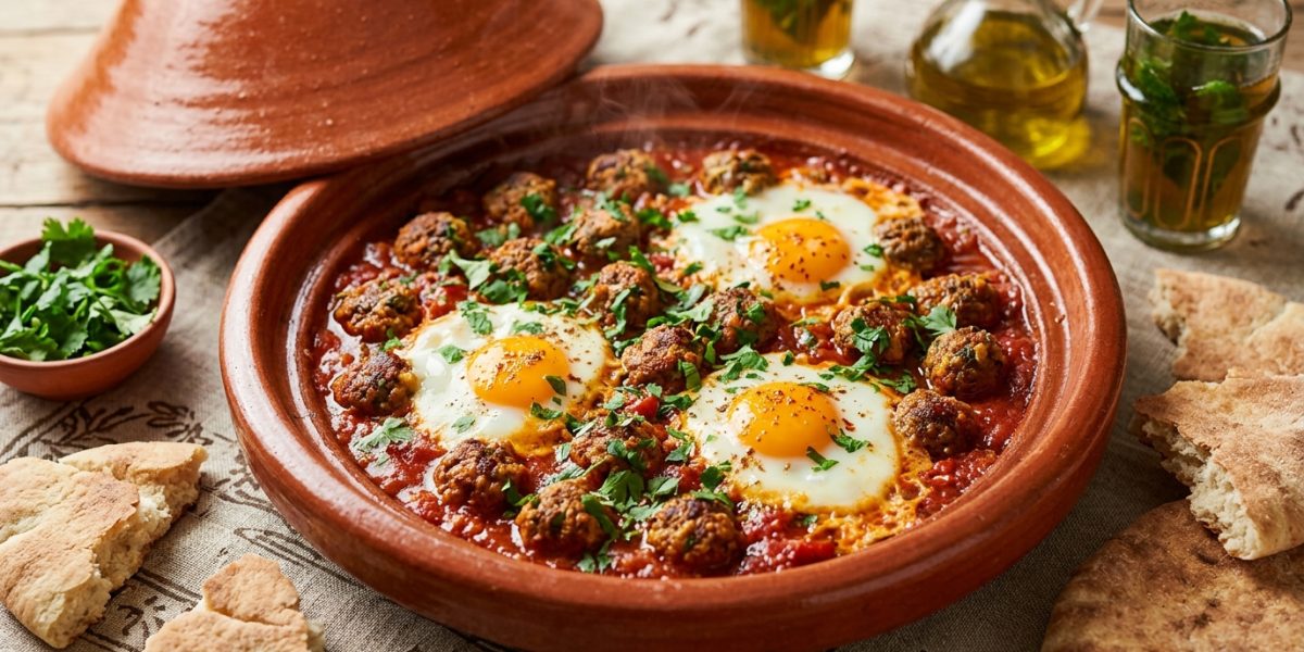 Tajine Kefta aux Œufs & Tomates (Recette Marocaine)