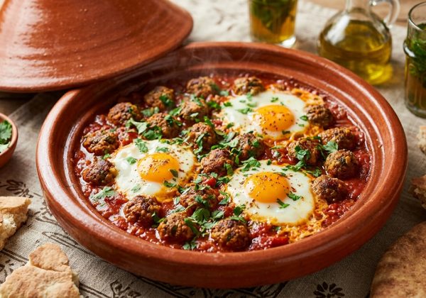 Tajine Kefta aux Œufs & Tomates (Recette Marocaine)