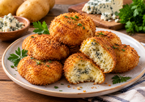 Croquettes de Pomme de Terre au Bleu d&rsquo;Auvergne