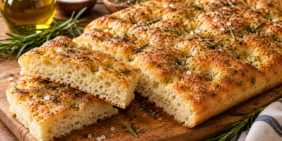  Focaccia aux Herbes de Provence et Sel de Mer