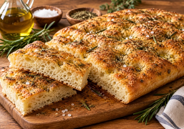  Focaccia aux Herbes de Provence et Sel de Mer