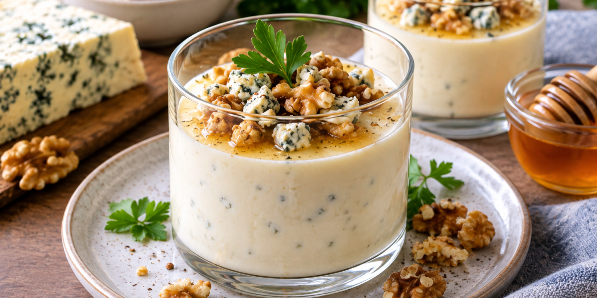 Panna Cotta au Roquefort et Noix