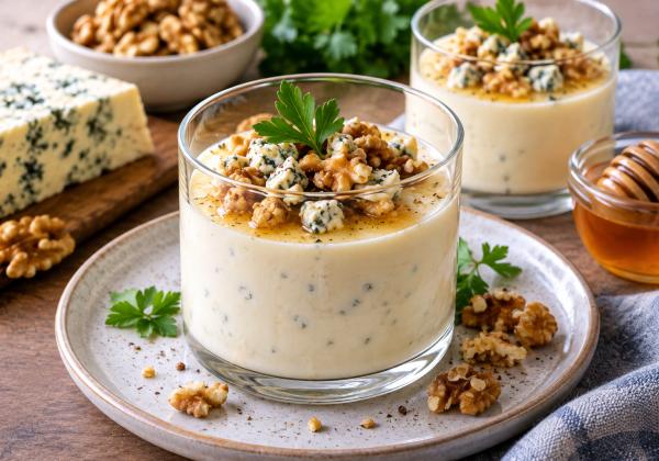 Panna Cotta au Roquefort et Noix